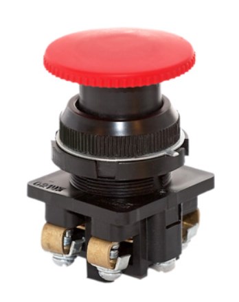 Выключатель кнопочный ЭЛЕКТРОТЕХНИК КЕ-021 У3 исп.2 красный (ET511659) Автоматические выключатели